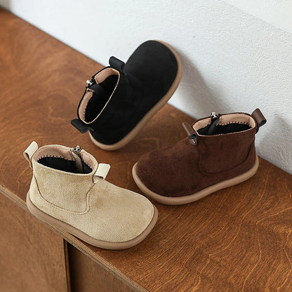 Casual Outdoor Anti-slip Infant Oxford Suede Plush Ankle Boots