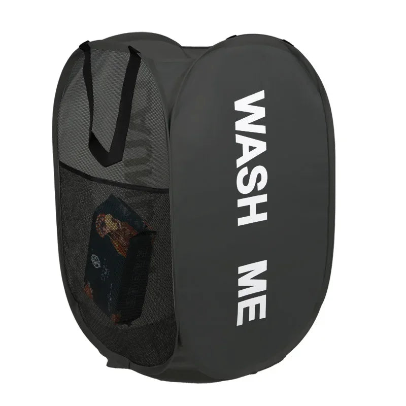 Portable Mesh Pop Up Laundry Hamper Wide