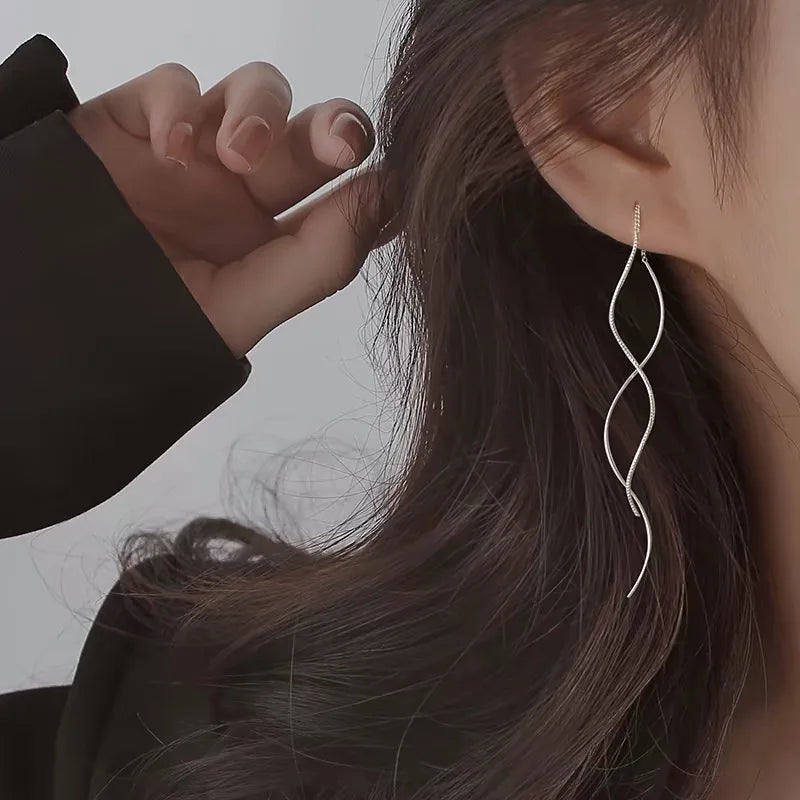 Gold Long Line Earring