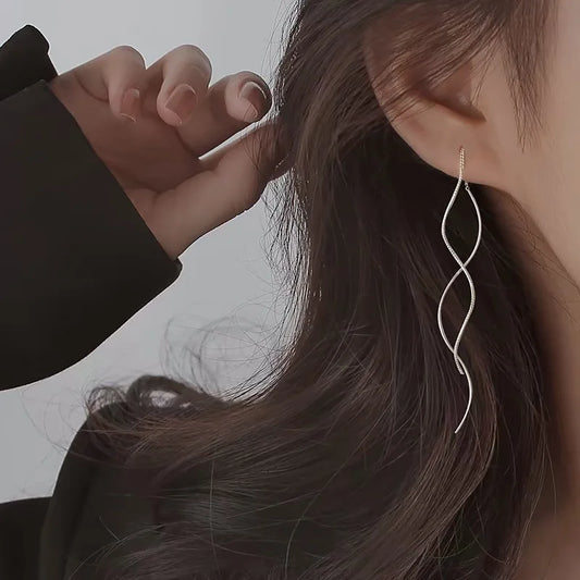 Gold Long Line Earring