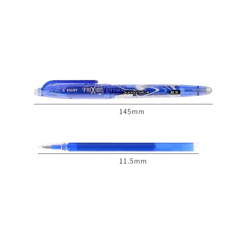 Pilot Erasable Gel Pen Magic Blue Black Red Ink 0.5mm Erasable Refill