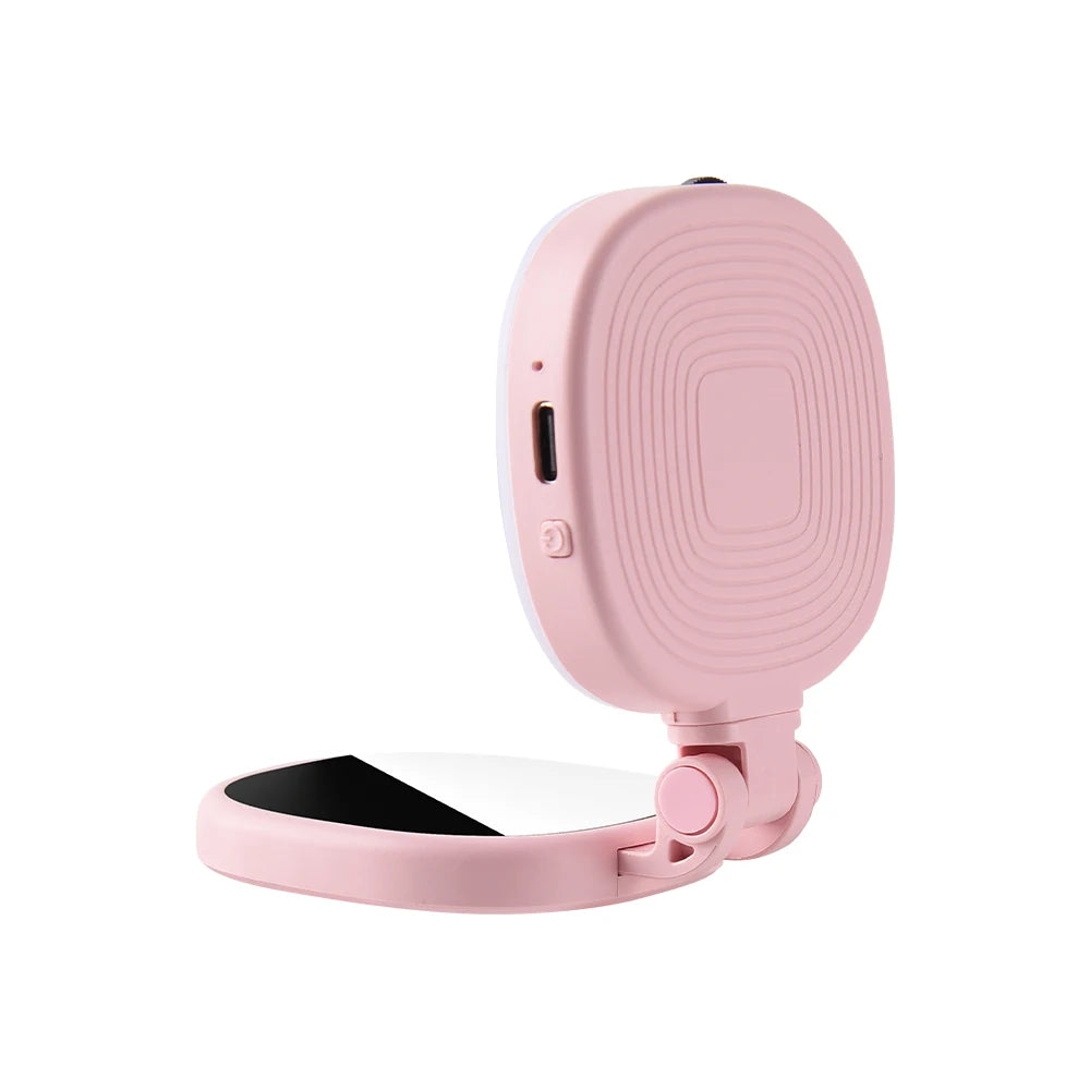 Magnetic Mini 3 Color Dimmable Fill Light With Selfie Mirror Clip