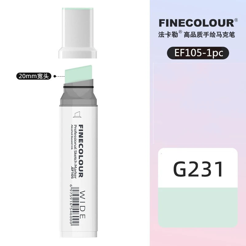Finecolour 20mm Wide Markers Alcohol Line Sketching Art Markers Pen