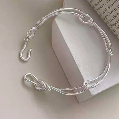 925 Sterling Silver Bangle Bracelet Set