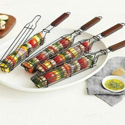 1pcs Portable Nonstick BBQ Grilling Basket Picnics Grill Tools