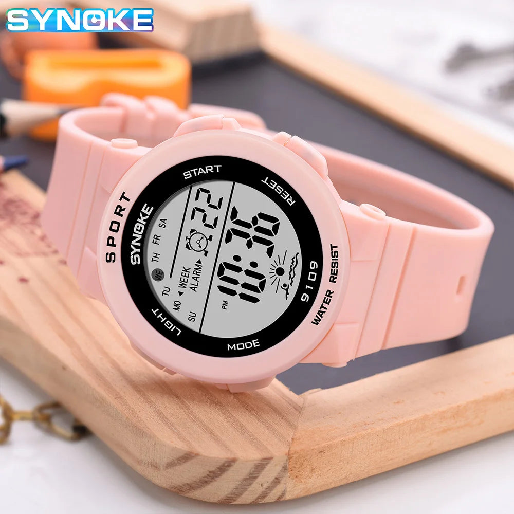 50M Waterproof Silicone Student Digital Watches