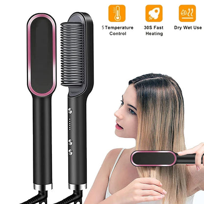 Hair Straightener Professional Hairstyle Brush