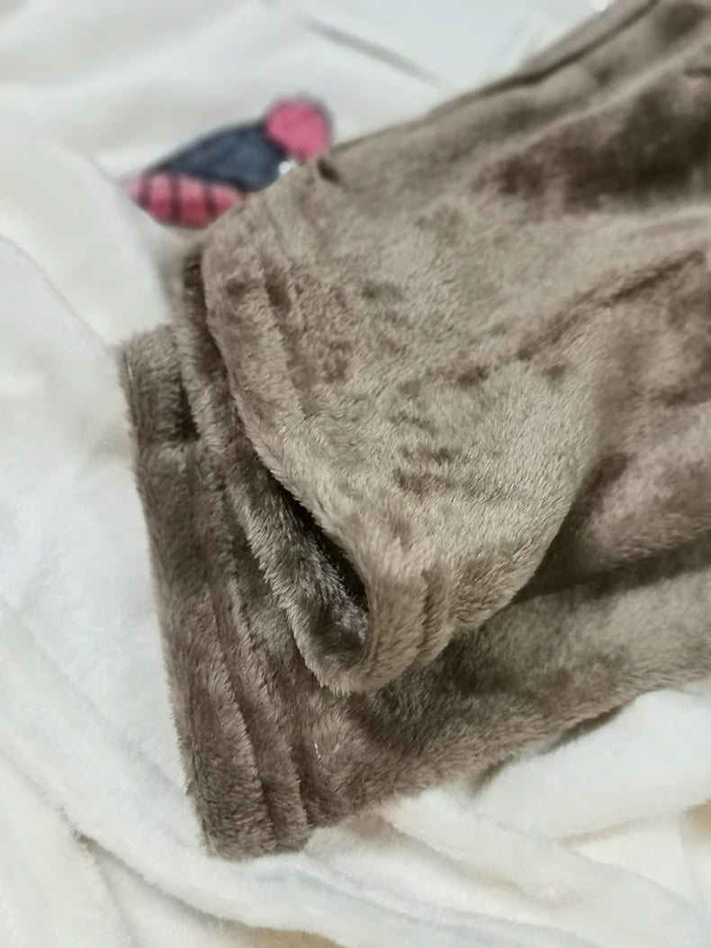 Thickened Warm Large Size Padded Fall Pajamas Set