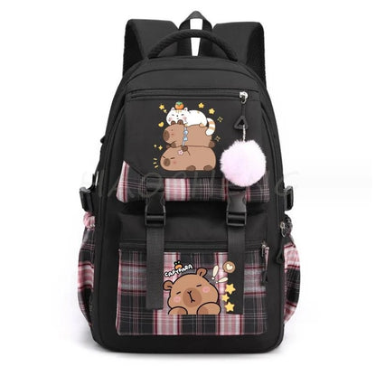 Backpack Lovely Capybara Print Large Capacity School Backpacks