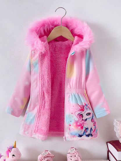Winter Autumn Cotton Unicorn padded Big Thicken Warm Jacket