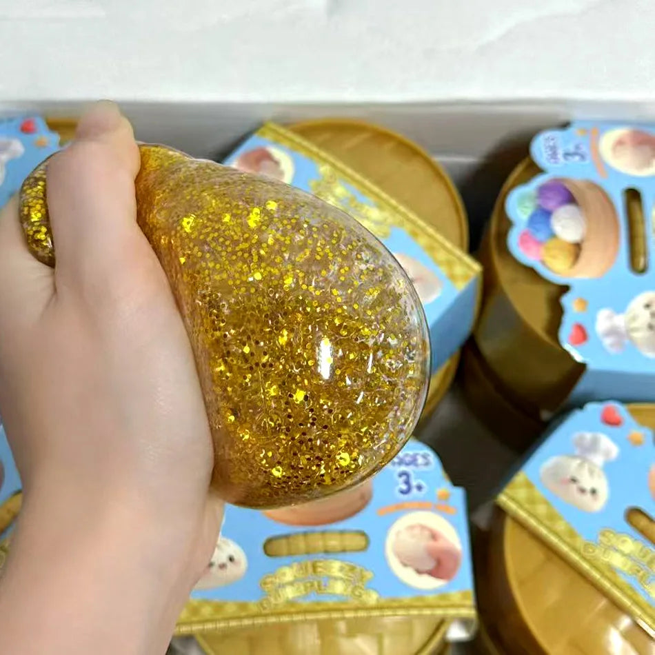 1-12pcs Glitter Dumpling Glitter Dumpling Squishy Squeeze Toy