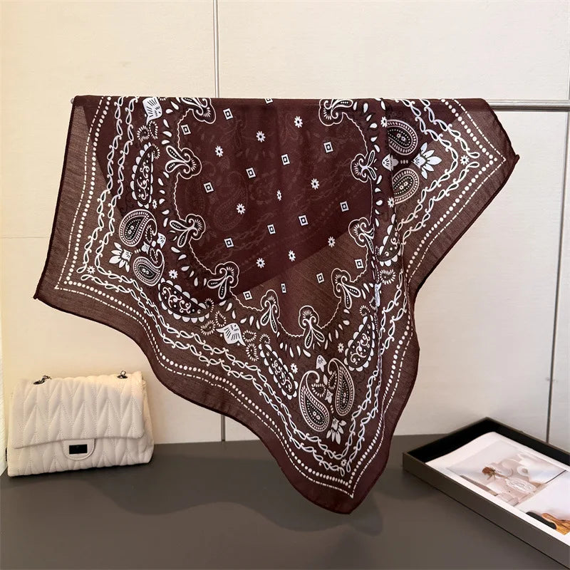 Pañuelo cuadrado de lujo de anacardo