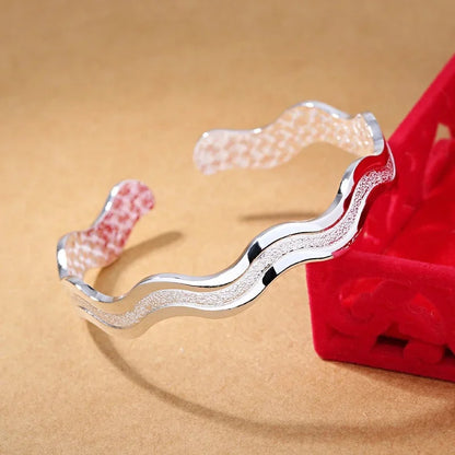 DANA Wavy Open Bangle Bracelet