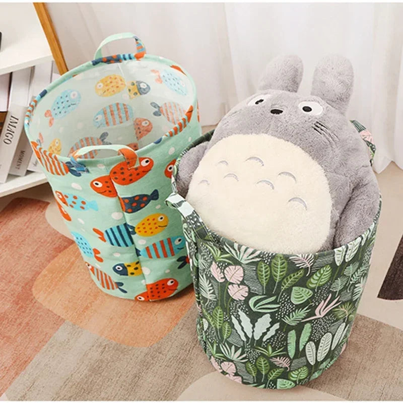 Laundry Storage Bag Cotton Linen Large Basket