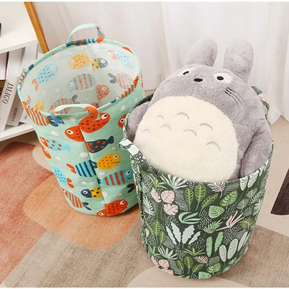 Laundry Storage Bag Cotton Linen Large Basket