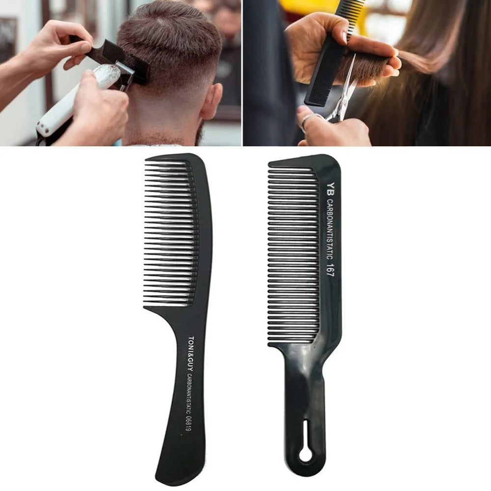 Black Flattop Hair Cutting Comb Hair Brush