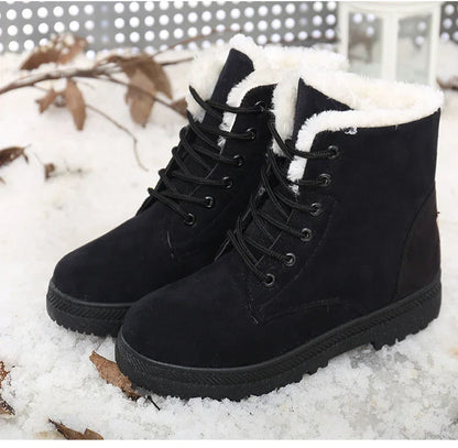Fur Snow Low Heels Ankle Boots