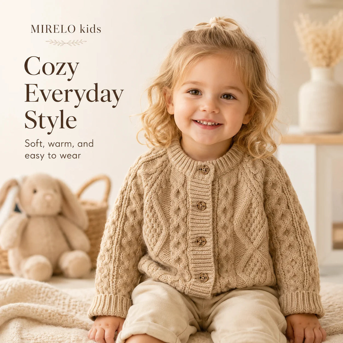 Autumn Knit Cardigan Long Sleeve Warm Thickened Jacket