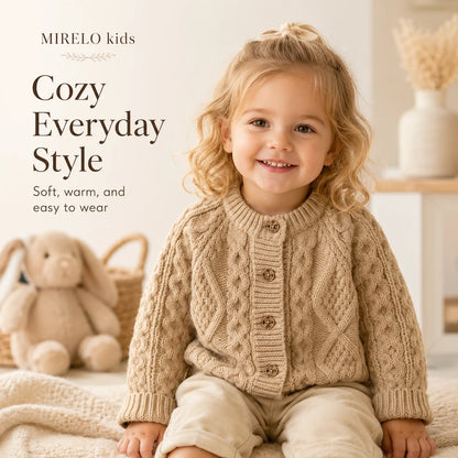 Autumn Knit Cardigan Long Sleeve Warm Thickened Jacket