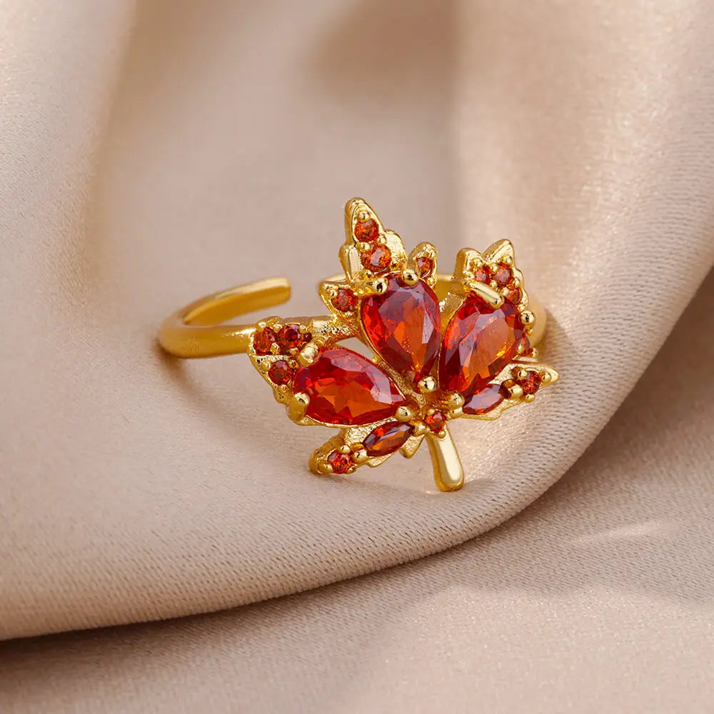 DANA Zircon Leaf Rings