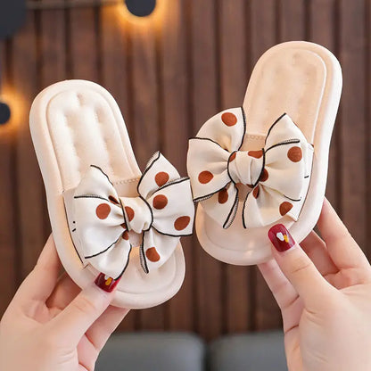 Princess Non-slip Soft Sole Bow Tie Flip Flops Slippers