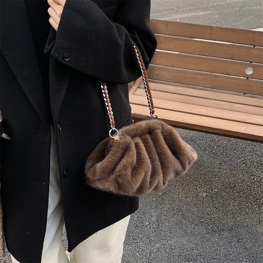 Faux Fur Shoulder Bags