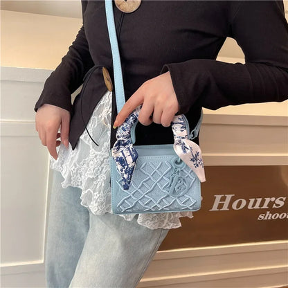 Silk scarf small square bag