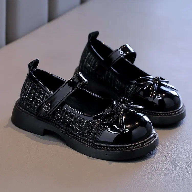 Leather Bowknot Mary Jane Shoes