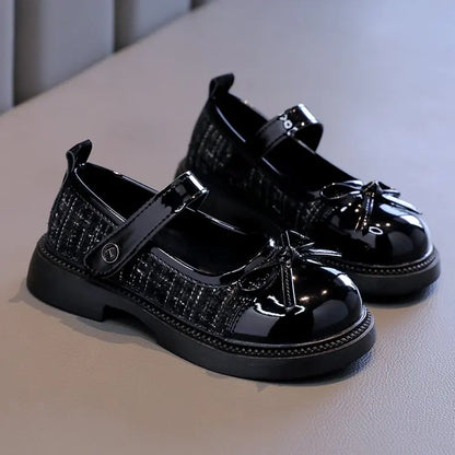Leather Bowknot Mary Jane Shoes