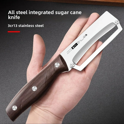 Stainless steel peeler with wooden handle