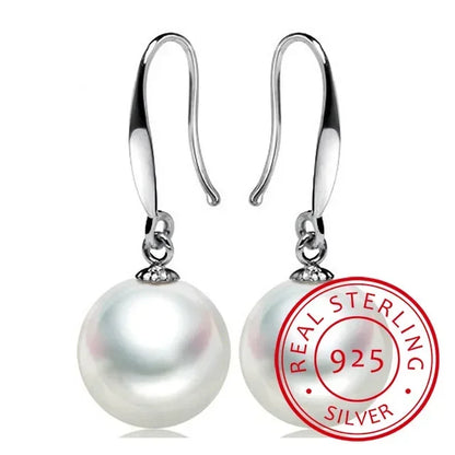 DANA 925 Sterling Silver Pearl Drop Earrings