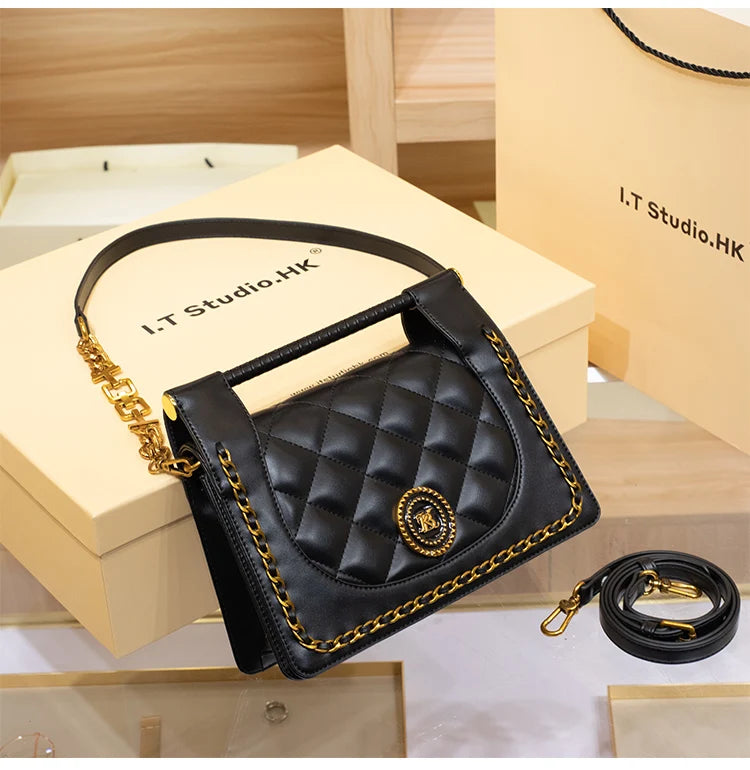 genuine leather underarm bag