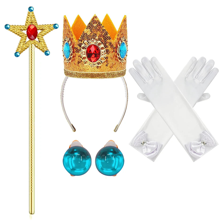 Peach Princess Daisy Cosplay Costume Rosalina Dress
