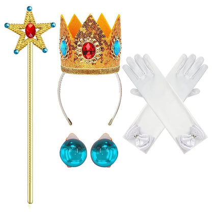 Peach Princess Daisy Cosplay Costume Rosalina Dress