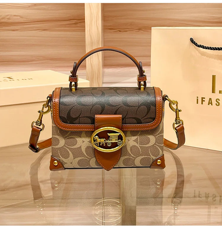 Small crossbody portable box bag