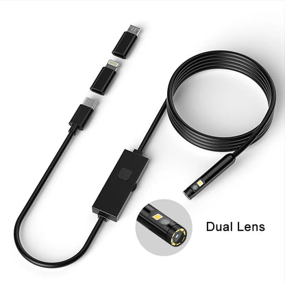 Type-C Industrail Endoscope Micro USB Single Dual Camera Waterproof Probe LED
