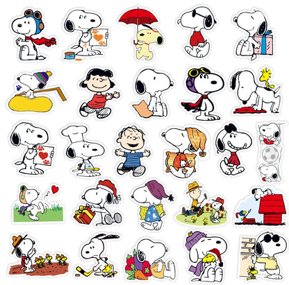 50pcs Snoopy Stickers Cartoon Decoration Sticker