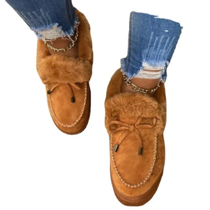 Furry Winter Cotton Casual Flat Short Boots