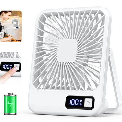 Desk Fan Portable USB Rechargeable Fan