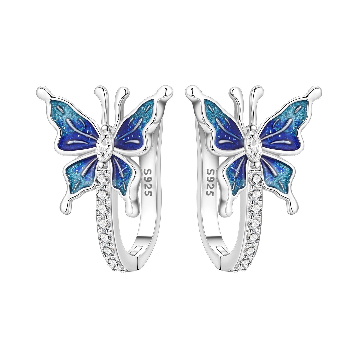 925 Sterling Silver Simple Gold U-shaped Earrings