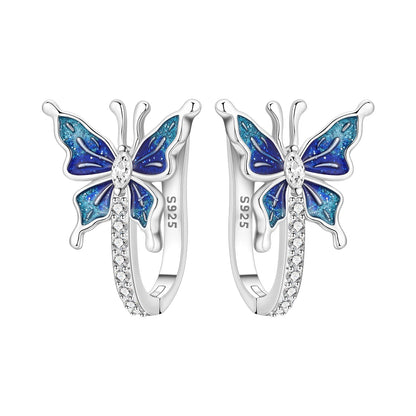 925 Sterling Silver Simple Gold U-shaped Earrings