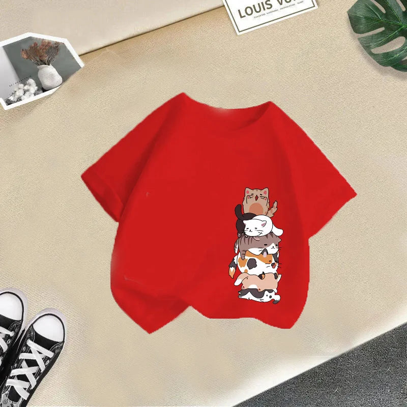 Foreign Animal Print Half Sleeve T-shirt