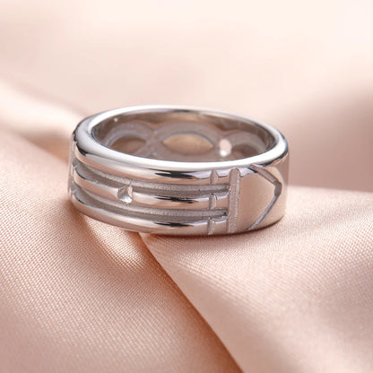 Atlantis Stainless Steel Wide Minimalist Rings