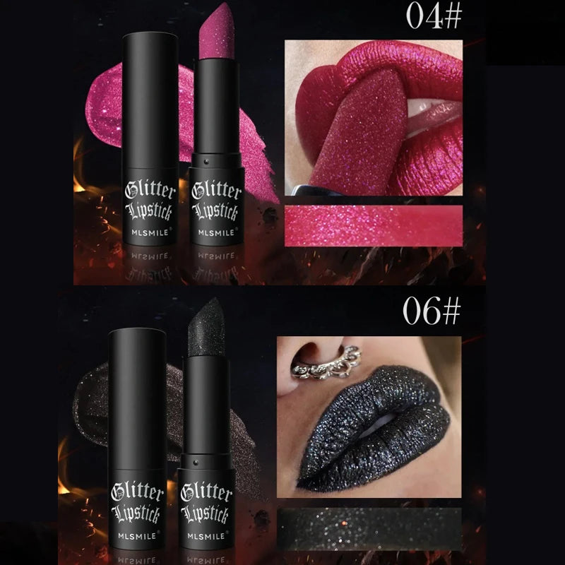 7 Colors Diamond Matte Lipstick Non-stick Cup Flash