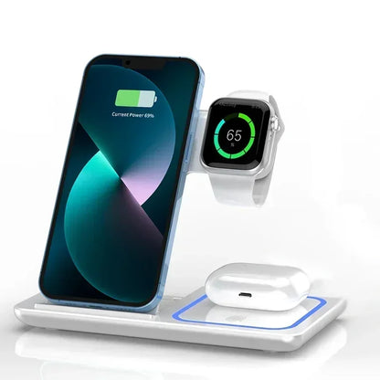 3 in 1 Wireless Travel Charger Stand For iPhone