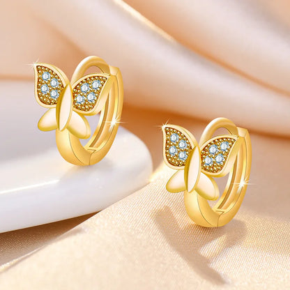 925 Sterling Silver Zircon Buckle Earrings