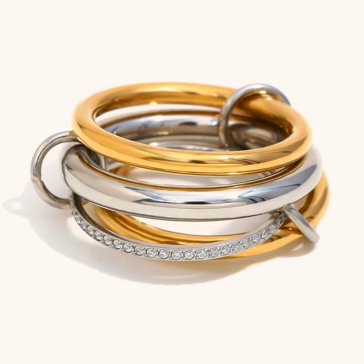 DANA Mix Dua Circle Stainless steel Ring