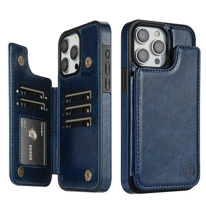 Wallet Layer Protect Magnetic Flip Leather Case Cover