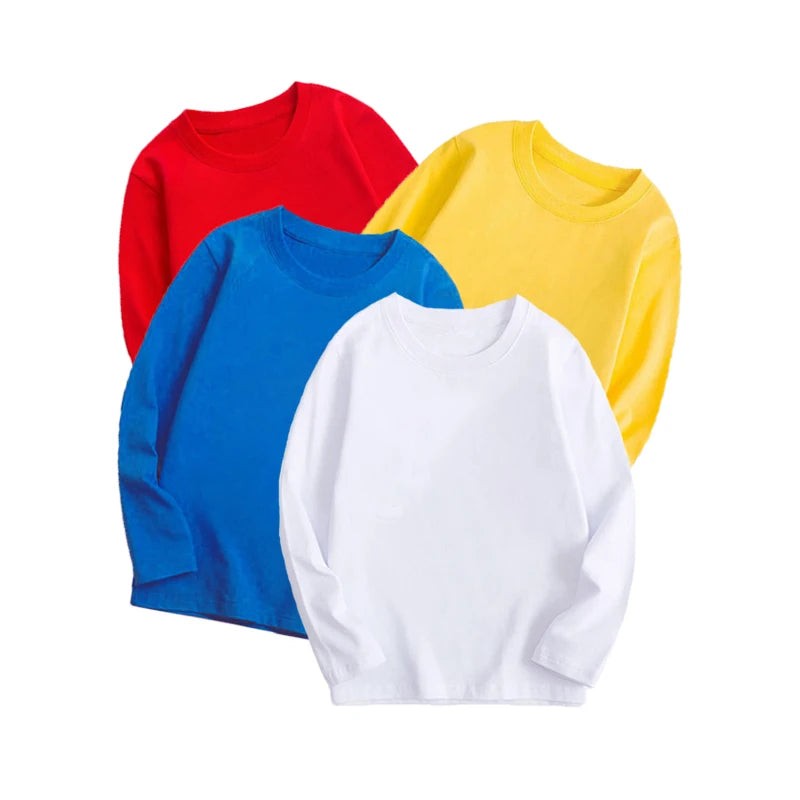 7 Colors Spring Long Sleeve Tees T-shirt Cotton  Base Coat