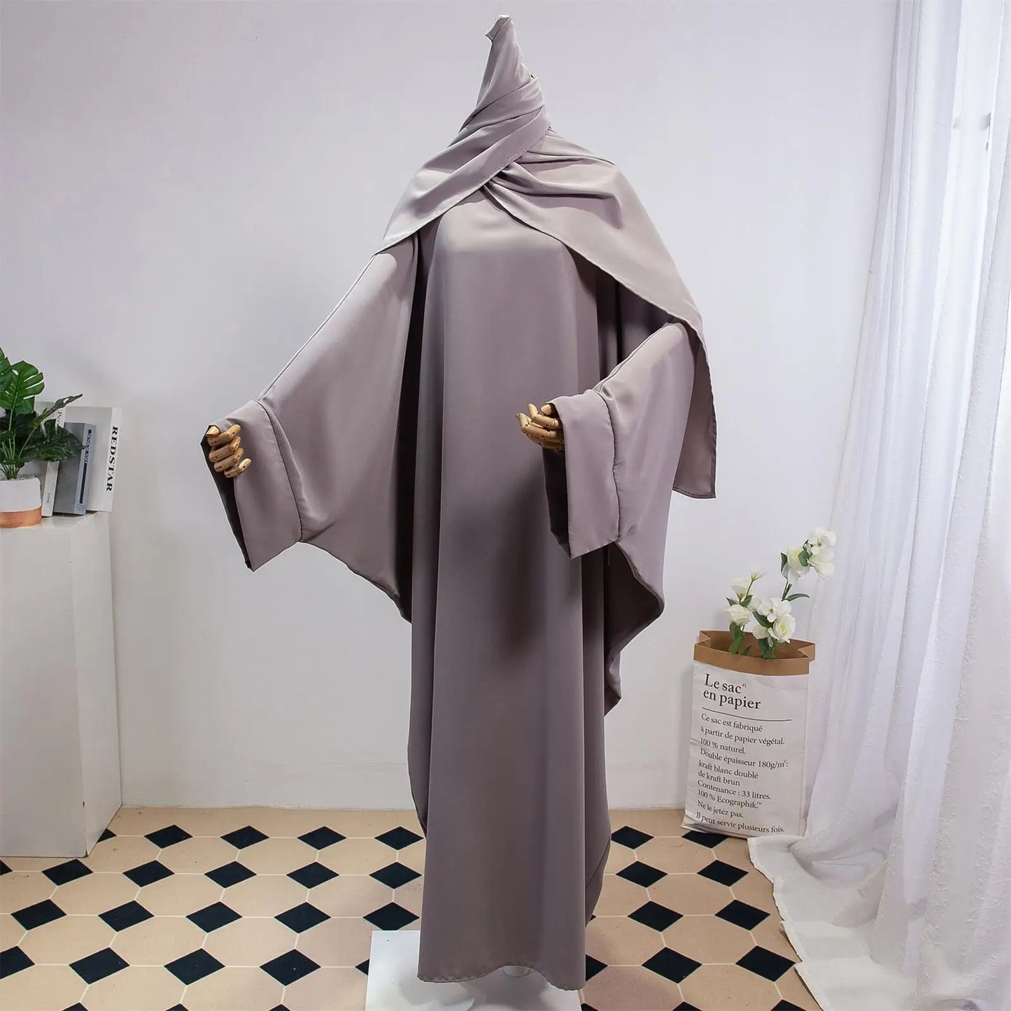 Two Pieces Muslim Abaya Jilbab Islamic